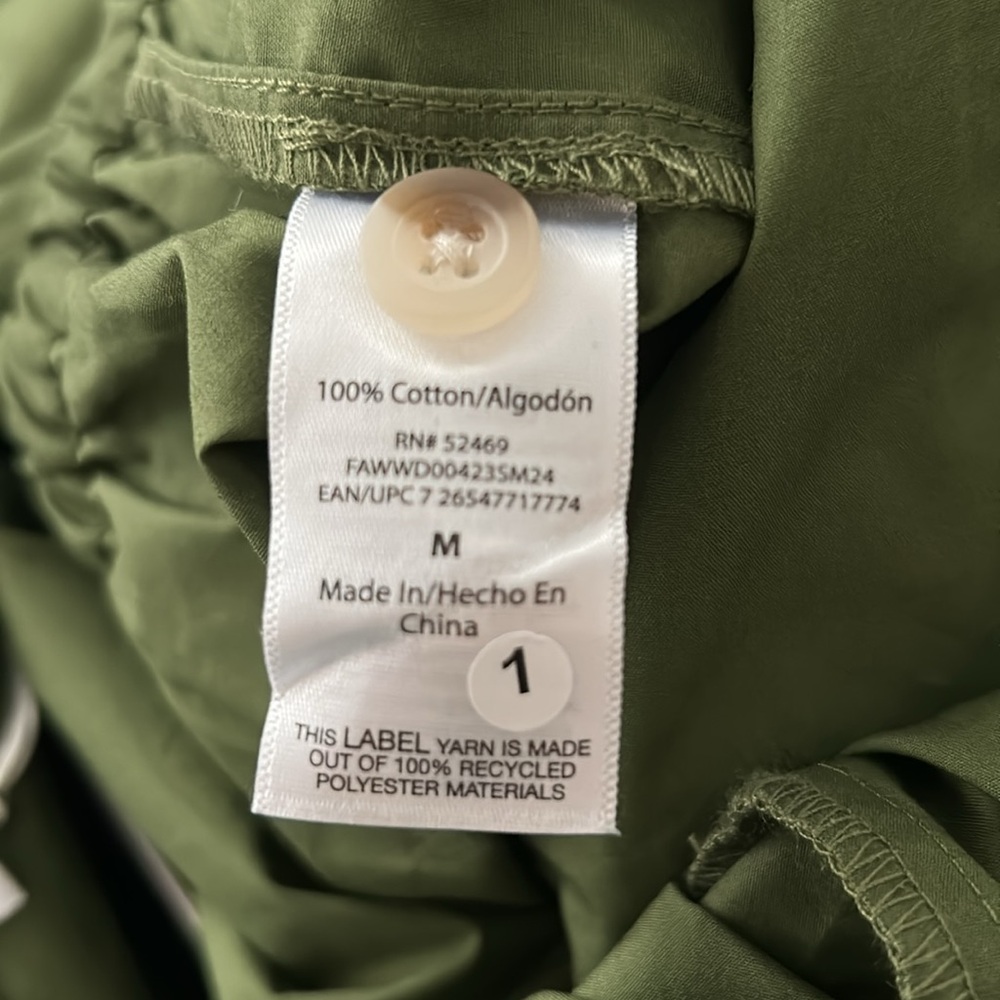 🆕Free Assembly Olive Green Women's Short Sleeve Cotton Jumpsuit M Medium NWT New - Picture 12 of 12
